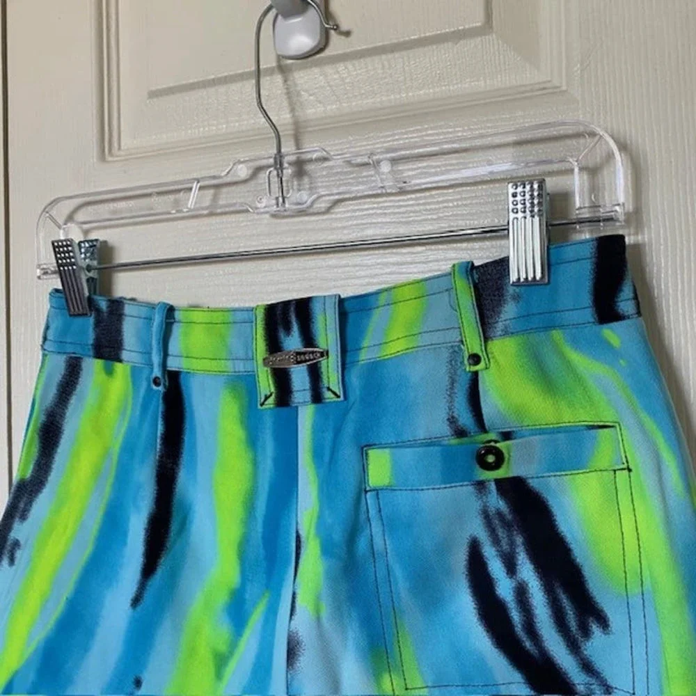 Jamie Sadock Golf Crop Pants Cloud 9 Multi-Color Neon Green Women's Size 2‎